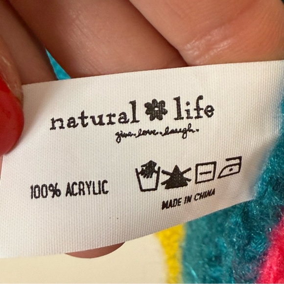 Natural Life COLOR BLOCK Cardigan Sweater S-M - Picture 5 of 9